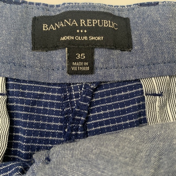 Banana Republic Aiden Clubs short Mens 36 Navy Blue BNC9 - Picture 3 of 4